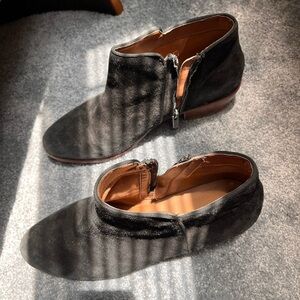 Sam Edelman, black suede booties